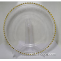 13 Zoll Gold Rim Glass Teller für Hochzeit